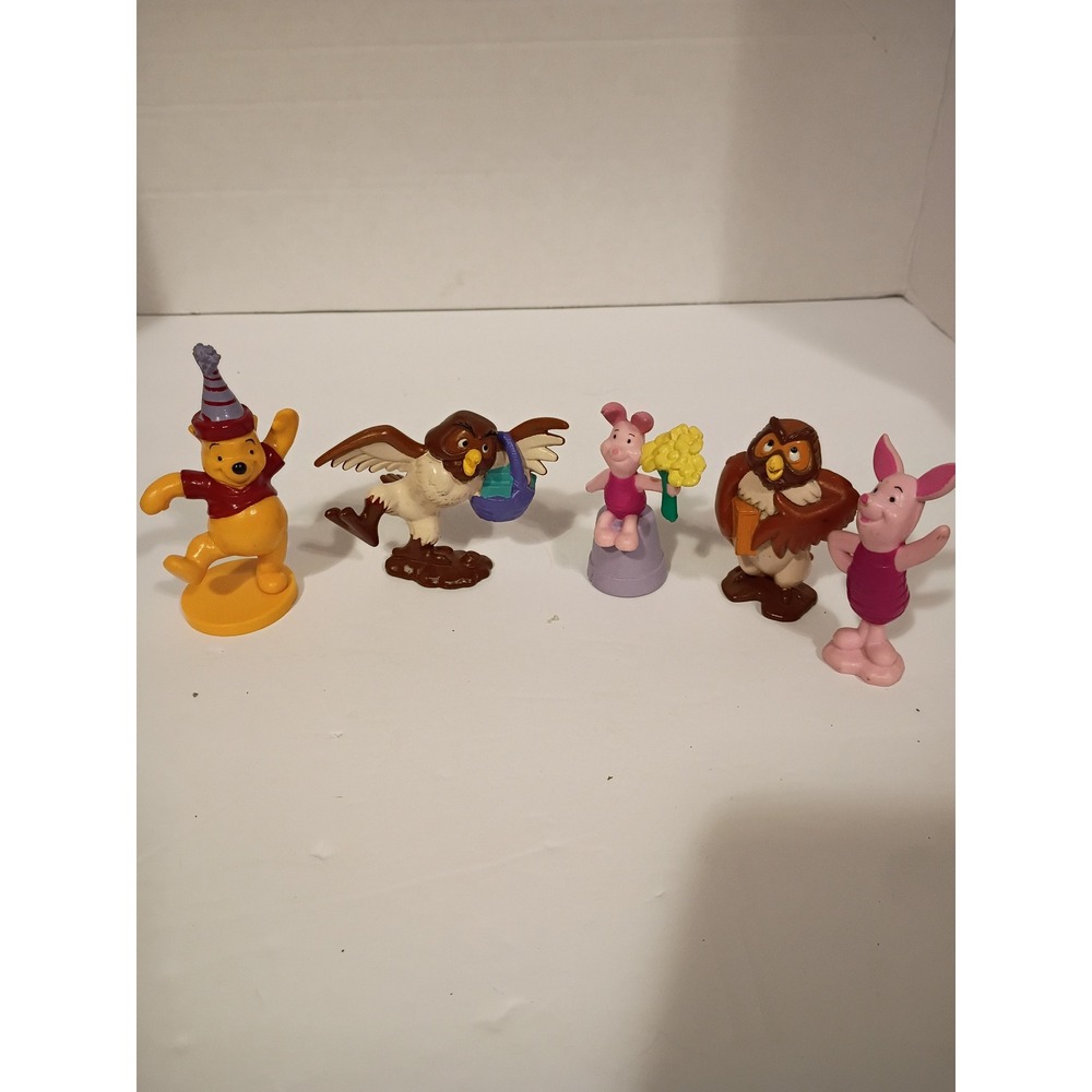 Disney Winnie the Pooh Friends PVC Figure Lot Owl Piglet Vintage.